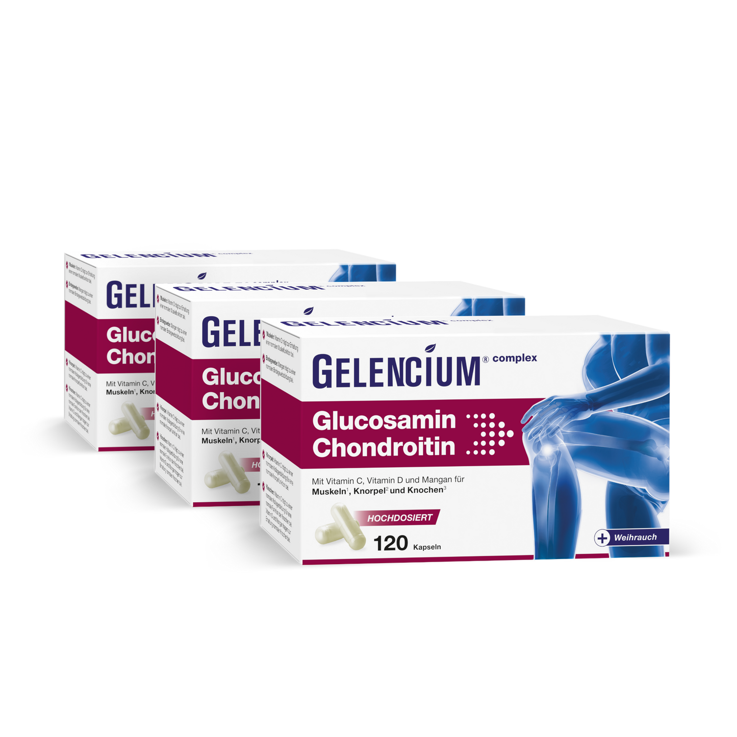 3x GELENCIUM Glucosamin Chondroitin